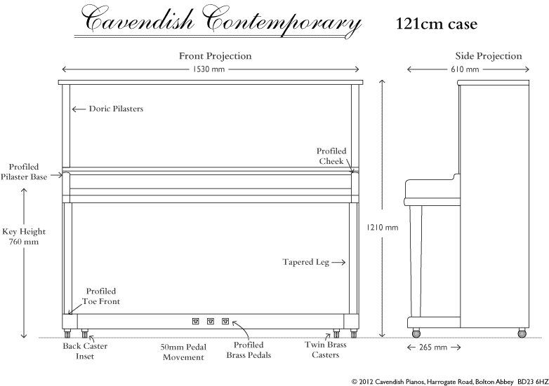 Cavendish Piano Traditional plan