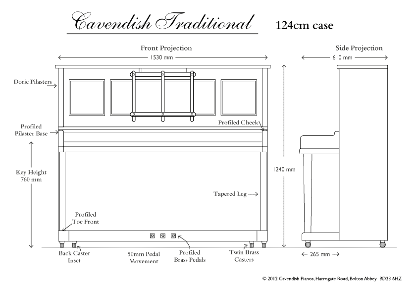 Cavendish Piano Traditional plan