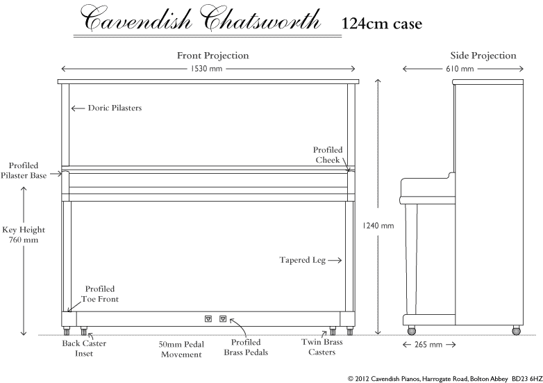 Cavendish Piano Traditional plan