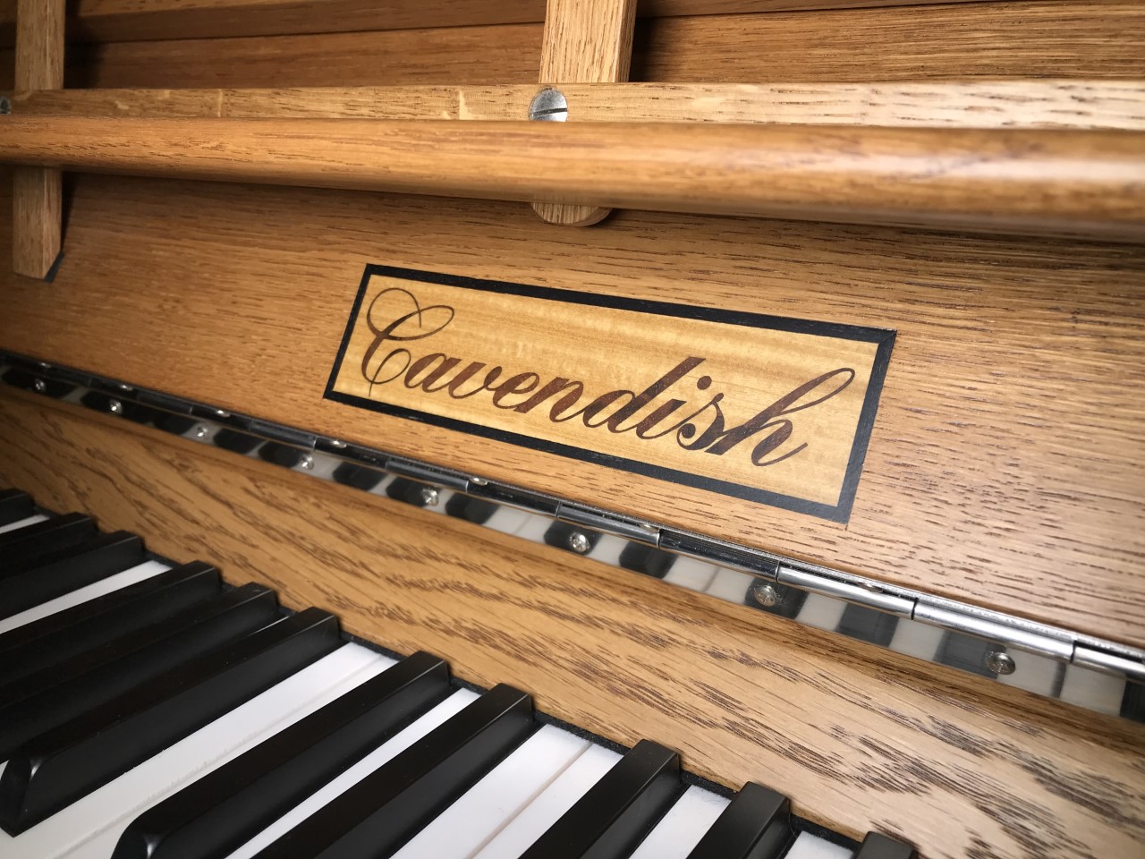 Cavendish Chatsworth upright piano detail